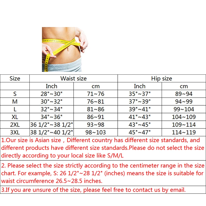 Bum Size Chart