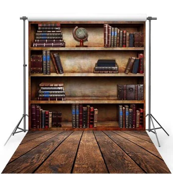 

Graduation season photography Vintage Book Shelf Backdrop book case book store Photography backdrops Studio Photo backgrounds