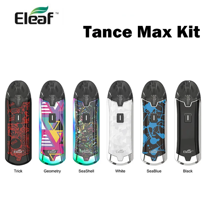 

Eleaf Tance Max Pod System Kit 1100mAh Built-in Battery with 2ml/4ml Cartridge fit GS Air M 0.6ohm/GS Air S 1.6ohm Head