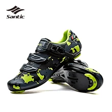 Santic велосипедная обувь Мужская профессиональная команда обувь для шоссейного велосипеда дышащая велосипедная обувь самозакрывающаяся Bicicleta Ciclismo обувь для верховой езды