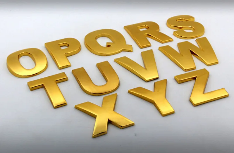 4.5cm gold letter1