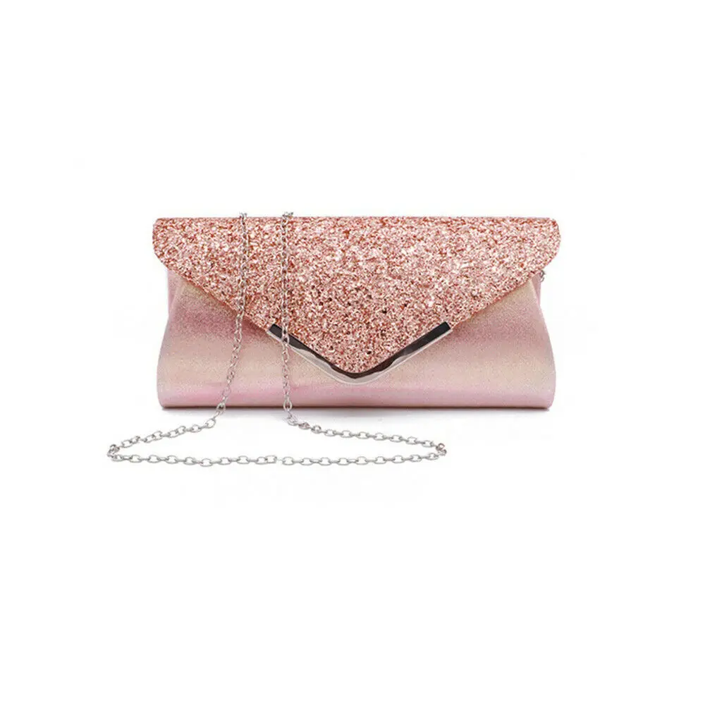 Fashion Lady Women Glitter Clutch Wallet Long Evening Wedding Prom Purse Handbag women evening bag