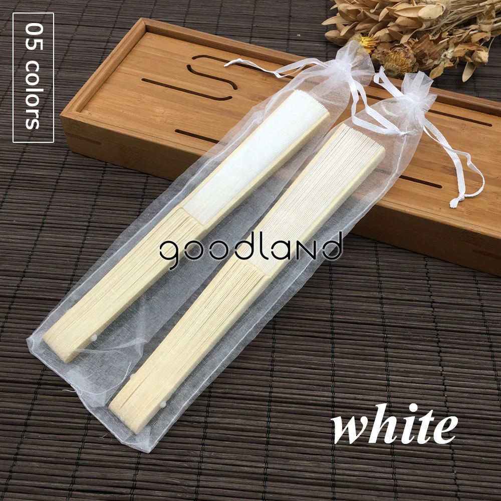  Free Shipping 30pcs/lot Personalized Plain Multi-colors Fabric Folding Held Hand Fan with Organza B - 32804130623