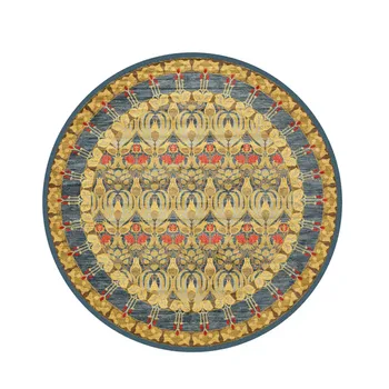 

American Retro National Wind Bohemian Round Carpet Home Bedroom Bedside Computer Swivel Chair Hanging Basket Mat M1608