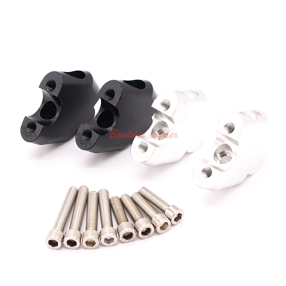 Анодированный 2 дюймов поворотные мотоциклетные Руль управления для мотоциклов Riser 7/" 22 мм fat держатель зеркала заднего вида Универсальный