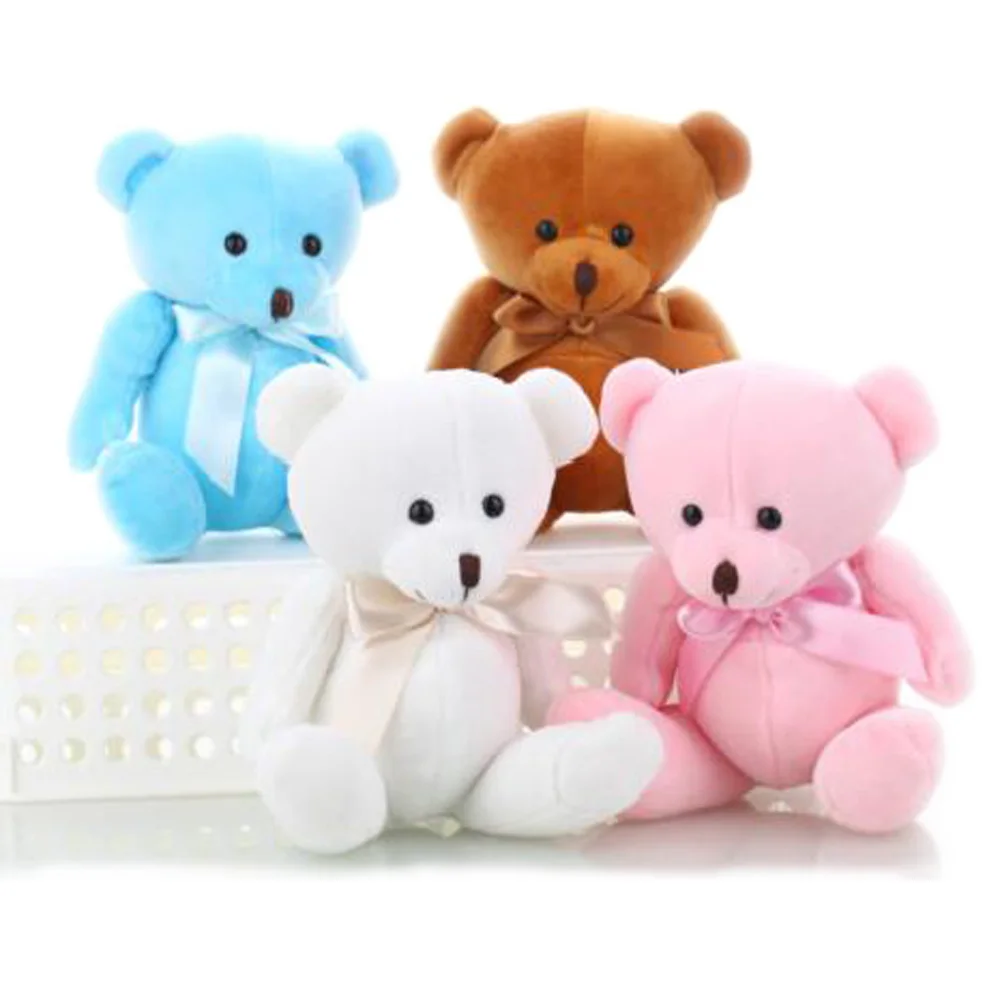 Прекрасный плюшевый мишка плюшевые игрушки Маленькая кукла медведи для свадьбы мультфильм цветок медведь-букет игрушка Рекламные подарки 15 см