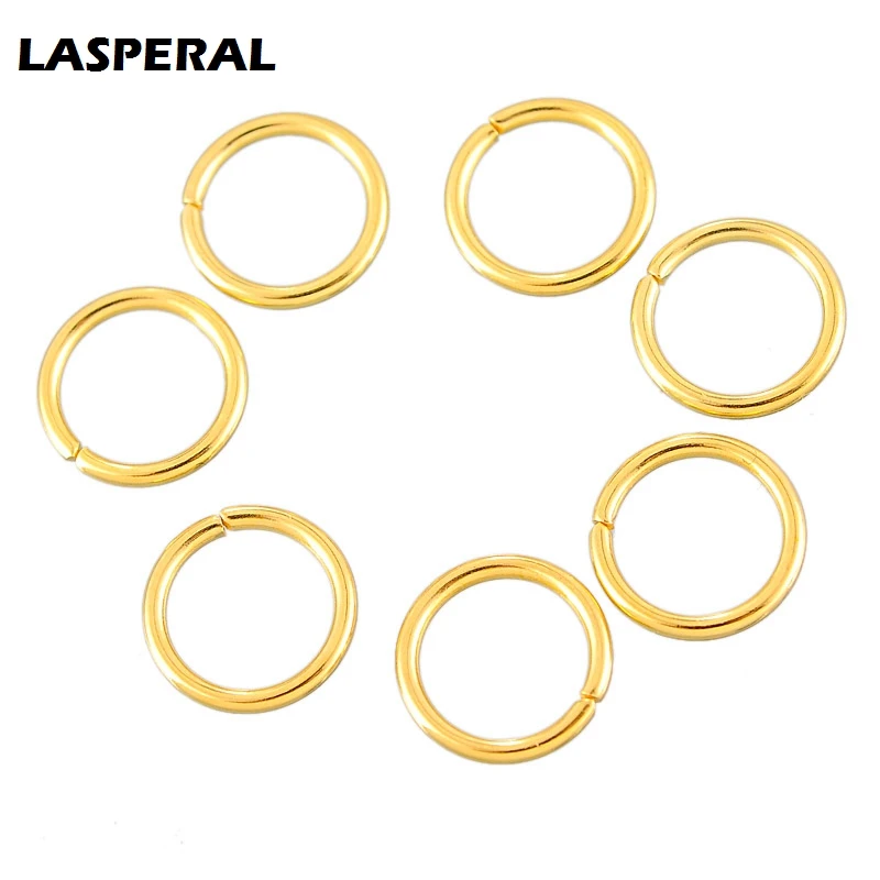 

LASPERAL 20PCs Gold Color Stainless Steel Jump Rings DIY Bracelets Necklaces Connectors Accessories For Jewelry Making 2017 New