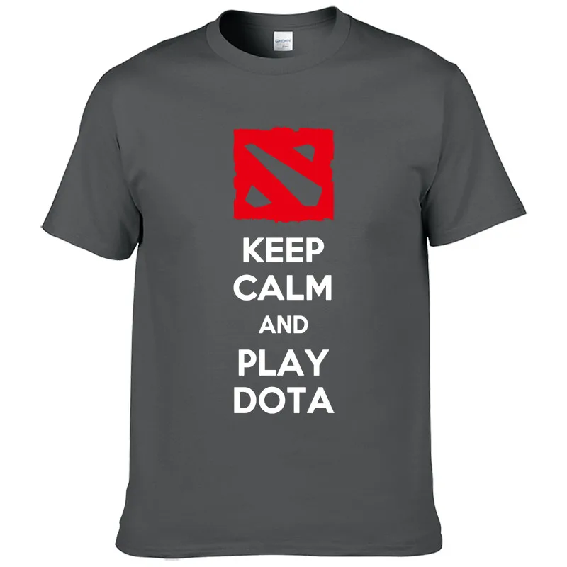 Модные топы, Keep Calm And Play Dota 2, футболки, футболки из фильма Ходячие мертвецы, мужские летние футболки, хлопковые футболки#023 - Цвет: 23