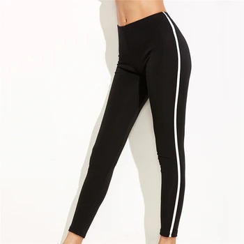 

Female New White Edge Leggings Women Elastic Pants High Waist Push Up Casual Leggings Fitness For Women Bodybuilding Leggings