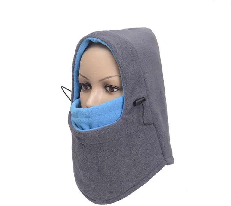 Polar Fleece Hooded Neck Women Winter Sports Face Ski Mask For Men Bike