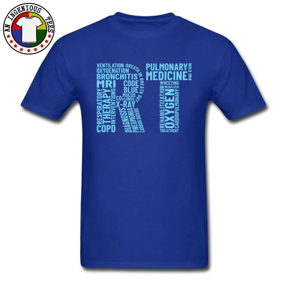 Cute Casual 3D Printed T-Shirt O Neck Pure Cotton Men's Tops T Shirt Short Sleeve Summer Fall 3D Printed T Shirt Respiratory Therapist Gift Therapy Pulmonary P blue