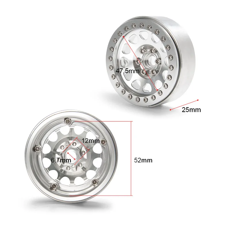 AXSPEED 4 шт. 2 Beadlock Колесные диски для Axial SCX10 RR10 Wraith 90048 90018 TRX4 1/10 RC Rock Crawler