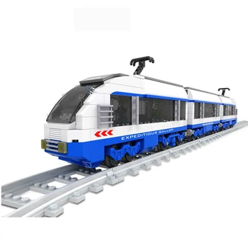 

Model building kits city transportation train rails 681pcs 3Dblocks Educational toys hobbies for Kids gifts Compatible With Toys
