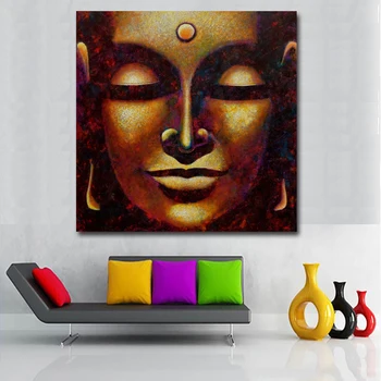 

SELFLESSLY HD Prints Wall Art Posters and Prints Buddha Head Picture Canvas Painting Wall Picture for Living Room Decor