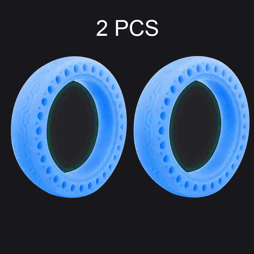 Clearance 2pcs Fluorescent Tire Honeycomb Rubber Solid Luminous Tire Tubeless Tyre for Xiaomi Mijia M365 Electric Scooter Shock Absorber 0