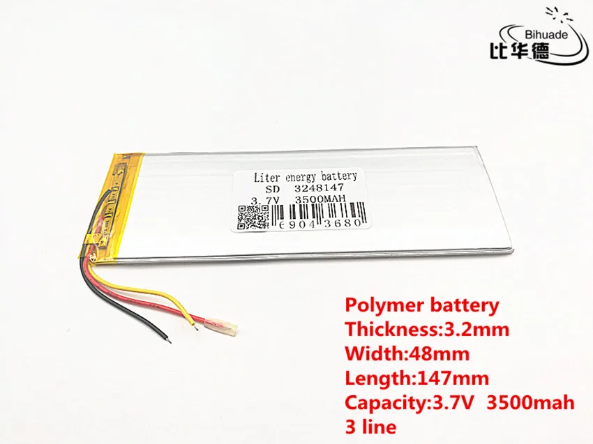 Bateria para 7 Lote Qulity 3 Fios Universal Irbis Tx69 Tx77 Tx17 3g Tablet Interno 3248147 3500 Mah 5 Pçs - Bom - Image 4