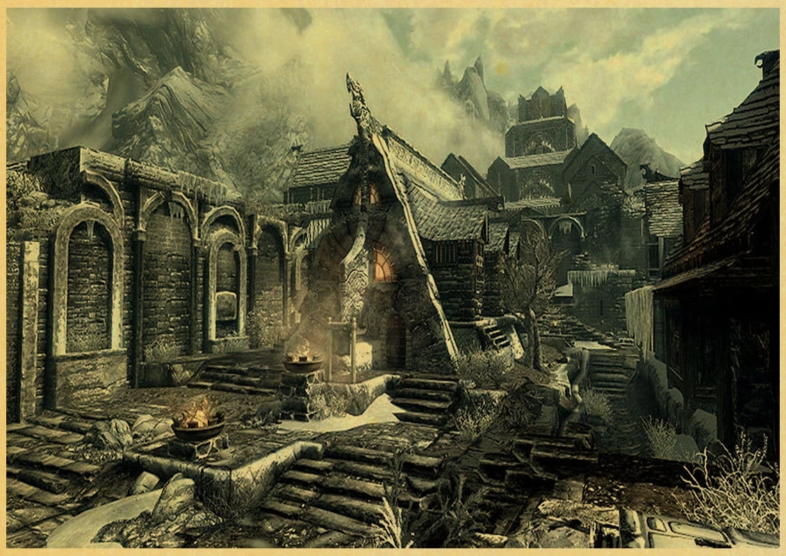 M020 Ролевые игры The Elder Scrolls V Skyrim ролевые карты ретро постер винтажный настенный Декор для дома бара кафе для детской комнаты - Цвет: M020