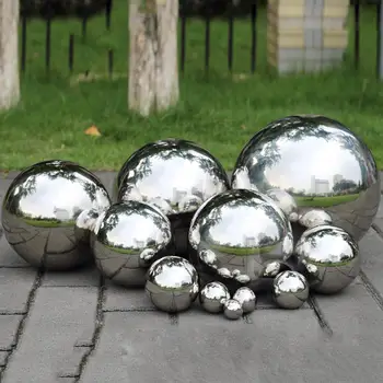 

Silver Dia 19-300mm 304 Stainless Steel Hollow Ball Seamless Mirror Ball Sphere Home Yard Swimming Pool Decoration Ornaments