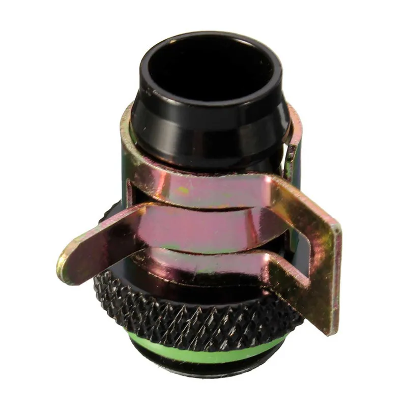 

Barb Fitting Computer Radiator Copper Water Cooling Heatsinks Cooler Clamp For 3/8'' ID Turbing G1/4 Chromed DEL