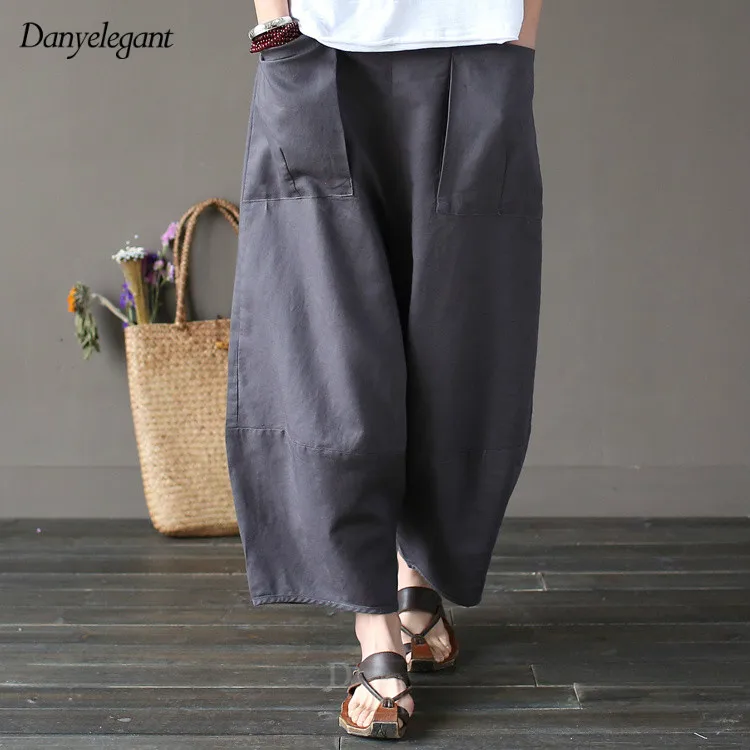 New Arrival 2017 Fluid Wide Leg Pants Female Ankle Length Trousers