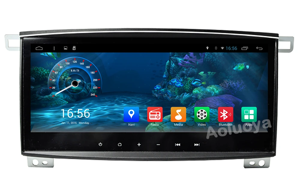 Cheap Aoluoya 10.2" IPS 2GB RAM Quad Core Android 7.1 CAR DVD Player For Toyota Land Cruiser 100 LC100 2006 2007 Radio GPS Navigation 2