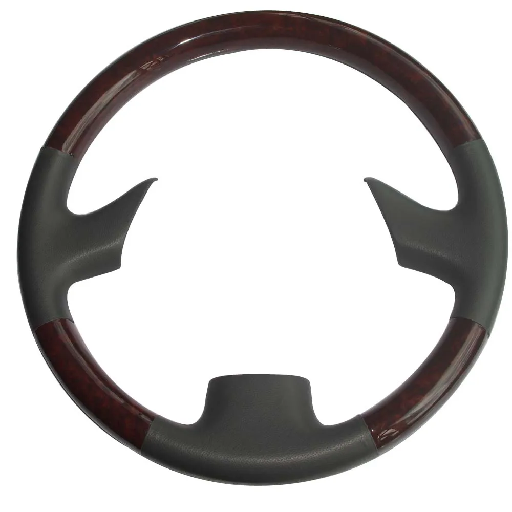 

Dark Gray Leather Brown Wood Steering Wheel Protector Cover Cap for Toyota Lexus 1998-2005 RX300 GS300 GS400 GS430