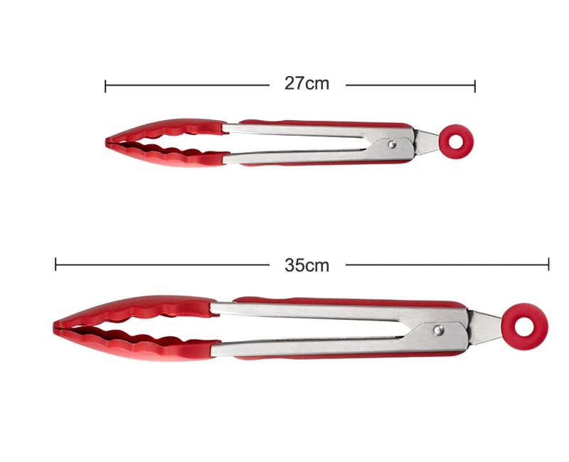 Silicone Kitchen Tongs BBQ Grilling Tongs Bread Food Salad Serving Tongs Clip Barbecue Cooking Tongs BBQ Tools Kitchen Utensils (8)