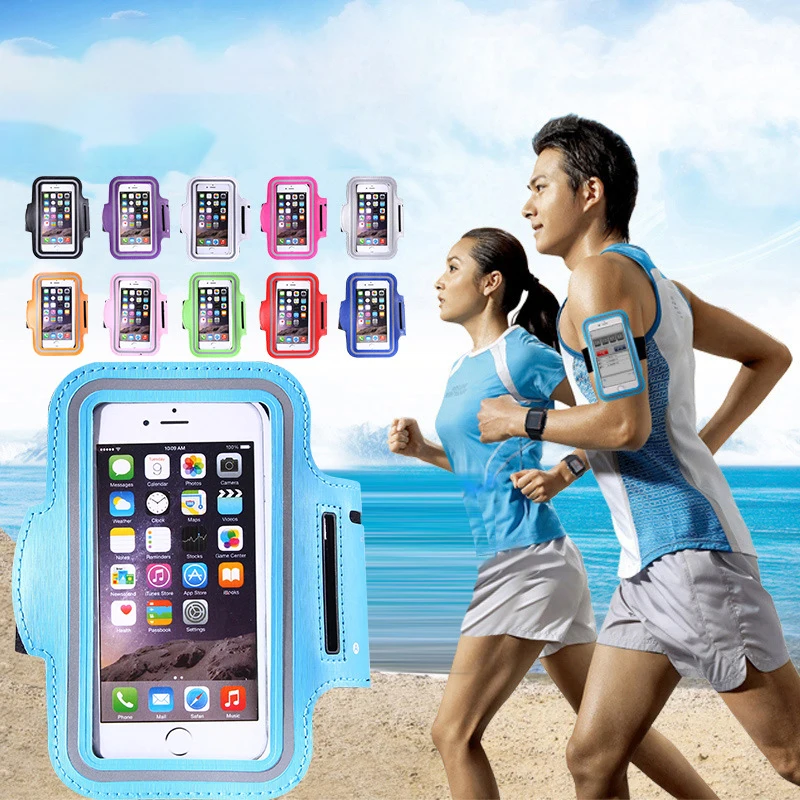 Goede Eenvoudige Nylon Sport Armband Regendicht Case Voor Telefoon Jogging Mobiele Klem Mobiele Telefoon Arm Band Houder Voor Iphone Voor Samsung