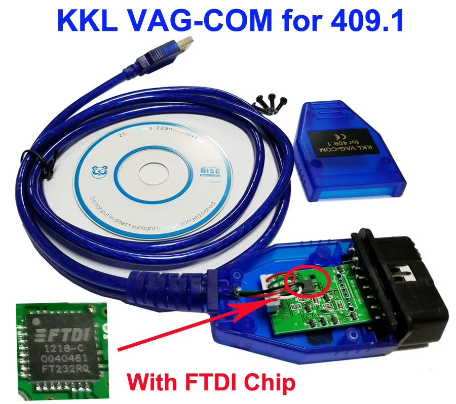 VCP 5.5.1 VAG может Pro OBDII OBD интерфейс или KKL USB com Кабель KKL адаптер с FTDI чип KKL USB диагностический инструмент для VW/Audi
