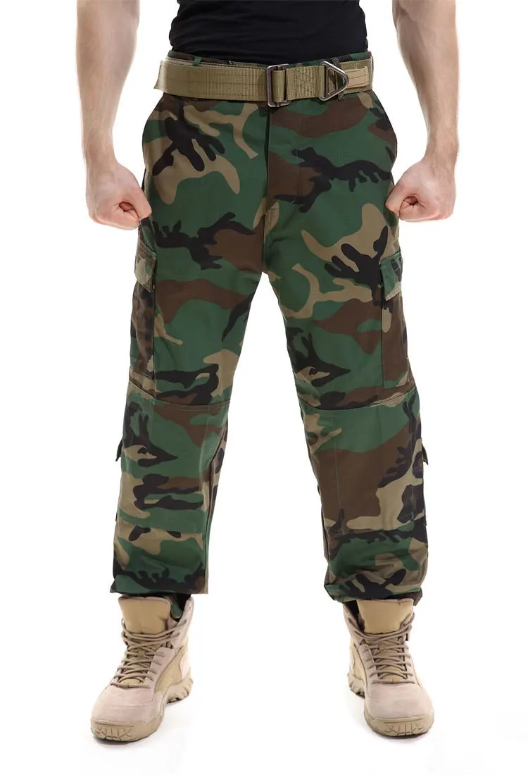 Мужские камуфляжные штаны, военные армейские брюки-карго, мужские тактические камуфляжные штаны для альпинизма, кемпинга, XS-XXL размера плюс - Цвет: Woodland Camo