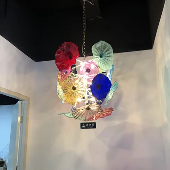 

Creative Colored Hallway Luxury Elegant Hotel Decoration Murano Glass Plates Lighting, Dale Art Plate