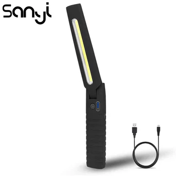 

SANYI USB Rechargeable Built-in Battery Flashlight 4 Modes Torch LED COB Portable Lantern Linterna Outdoor Working Lamp 3800 LM