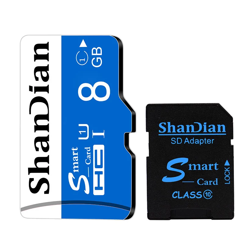 SHANDIAN карта памяти 32 Гб 64 Гб SDHC SDXC Смарт SD карта 4 ГБ 8 ГБ 16 ГБ 64 Гб класс 6 класс 10 Mini transpflash Smartsd TF карта - Емкость: 8 Гб