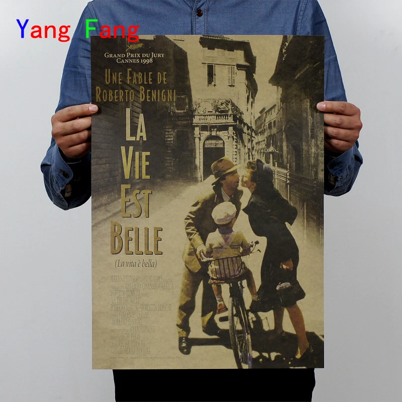 

Movie Poster Beautiful Life Vintage Kraft Paper Drawing Core Home Decoration Wallpaper Mural Picture Comic Wall Sticker 51x35cm
