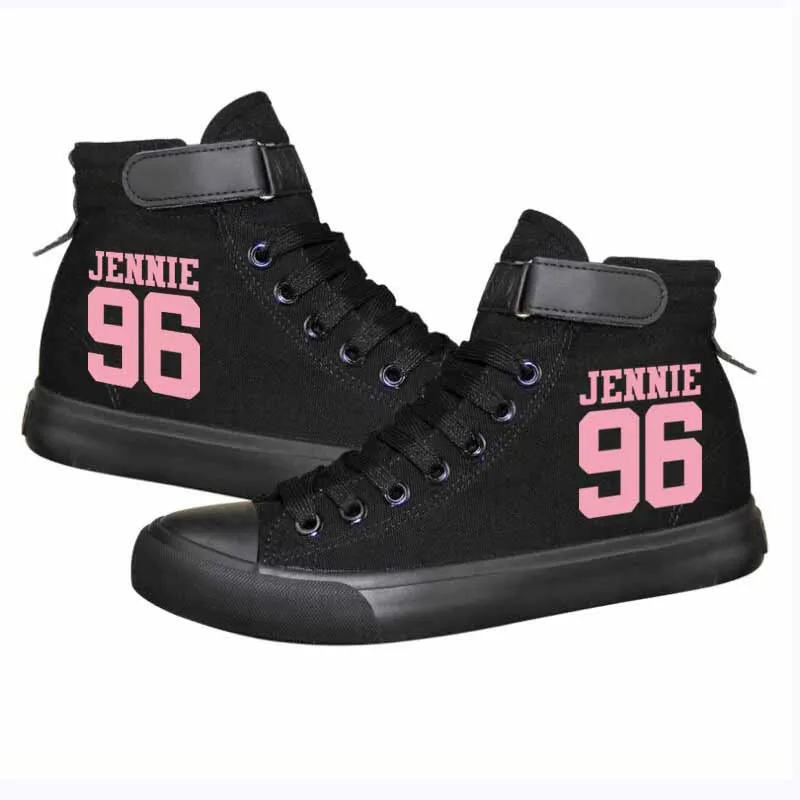 

2019 Fashion Blackpink Women Girls Sneakers Canvas Shoes Students Boots Flat Shoes Women Casual Lace Up Canvas Shoes Sneakers
