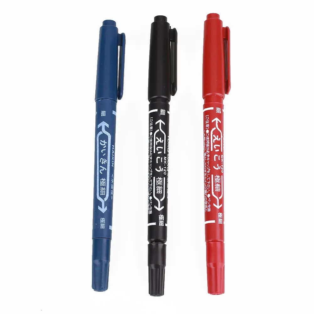 

Tattoo Marking Pen Skin Marker Oily Double Heads Piercing Tip Durable Non Toxic