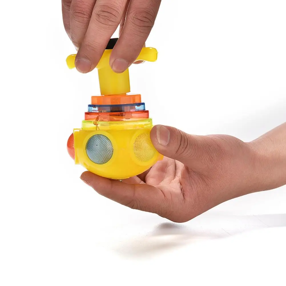 Новинка 1X флеш-гироскоп красочный свет Peg-Top ручной светодиодный Музыкальный детский игрушечный