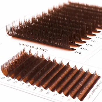 

0.15 / 0.07 Dark Brown Mixed Length Lash Extensions for Beauty Eye Makeup