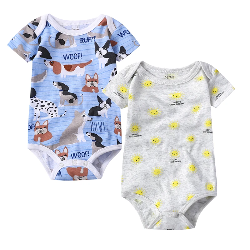 

newborn baby bodysuits short sleevele baby clothes O-neck 0-24M baby Jumpsuit 100%Cotton baby clothing Infant sets