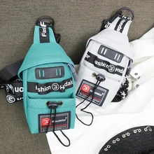 Напечатанный нагрудный пакет с буквенным принтом, Женская нейлоновая сумка через плечо, женские мини-сумки через плечо, сумка для мобильного телефона известных брендов, сумка-мессенджер