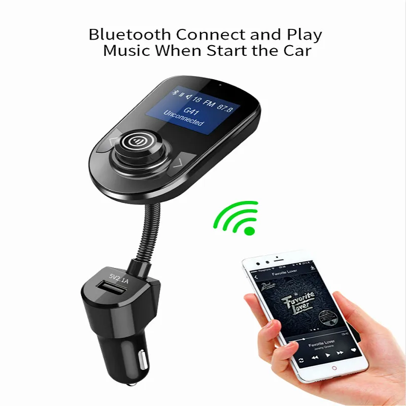 Bluetooth FM модулятор громкой связи стерео музыкальный mp3 плеер аудио прикуриватель