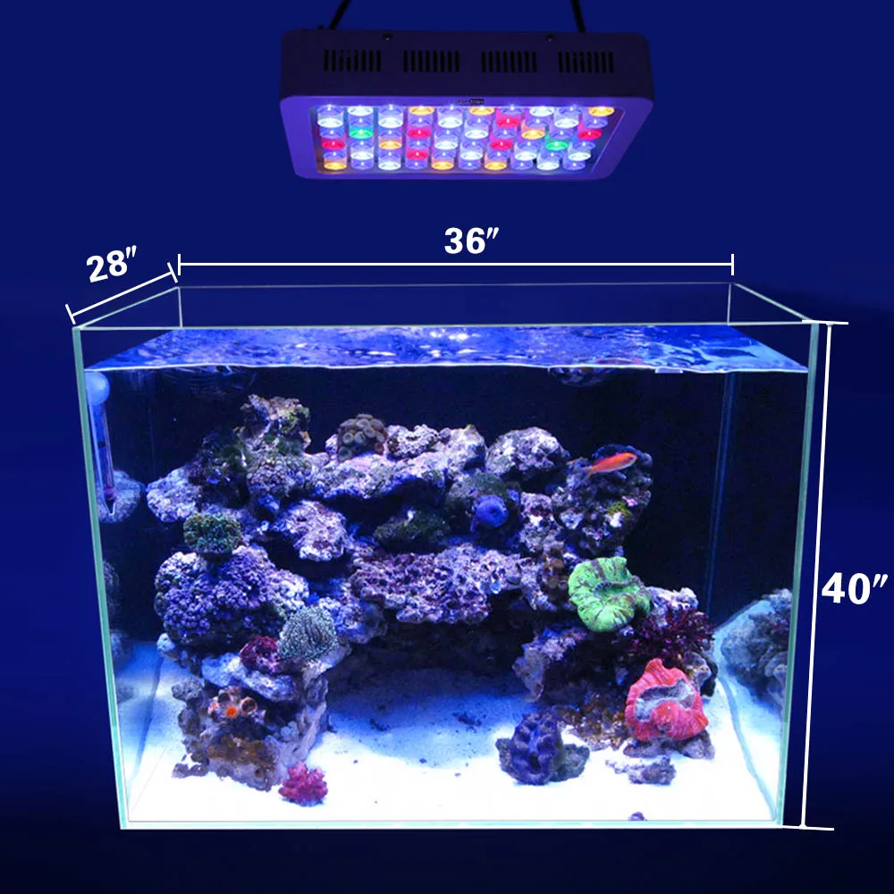 Fish tank 180w Dimmable Led Aquarium lights Free shipping for marine aquarium professional Full spectrum Decoration hot sale 1