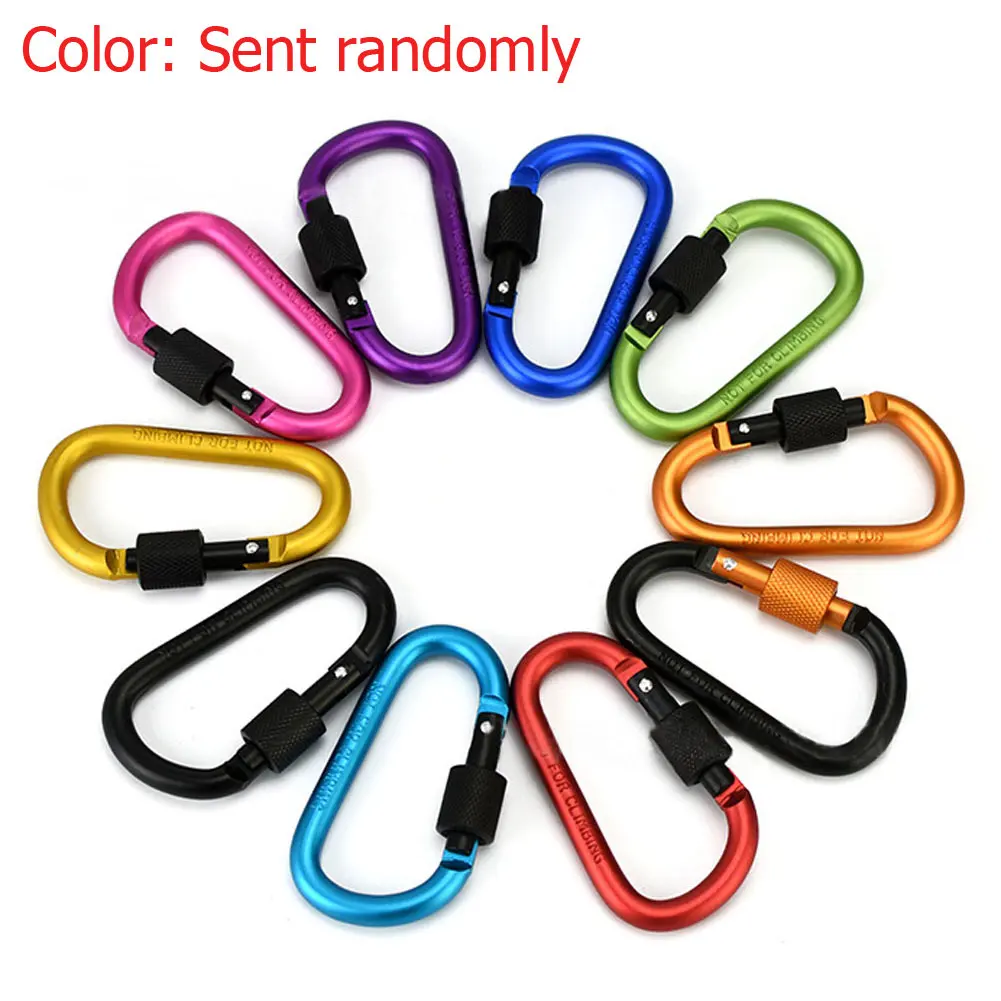 Water Bottle Holder Hook Belt Clip Buckle with Keyring Hiking Carabiner LH