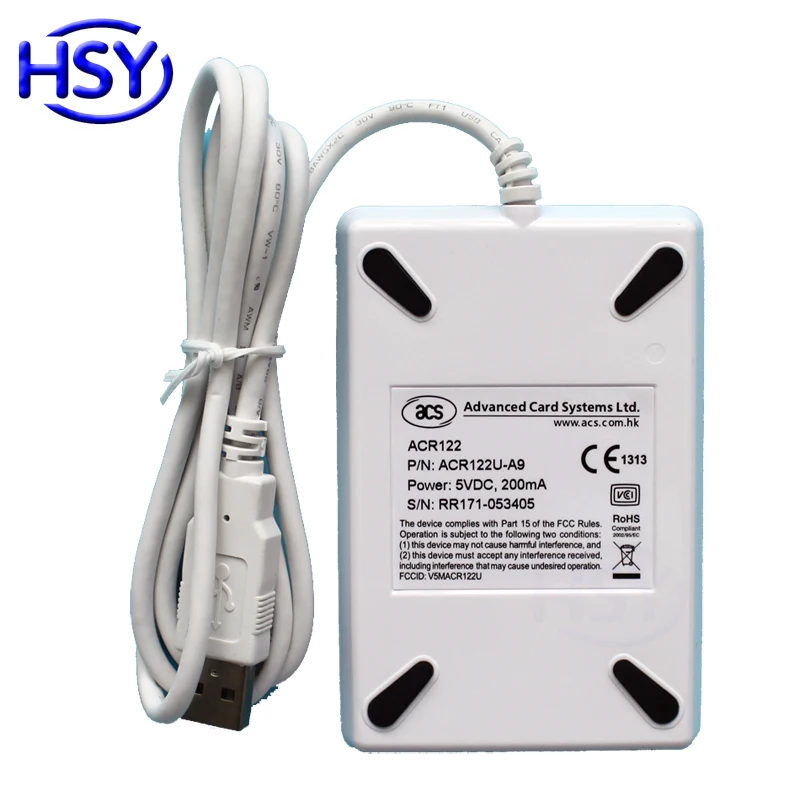 ACR122U NFC кард-ридер 13,56 МГц RFID HF IC MF смарт-карта USB ридер ISO14443A& B чип-метки карты ридеры писатель с бесплатным SDK