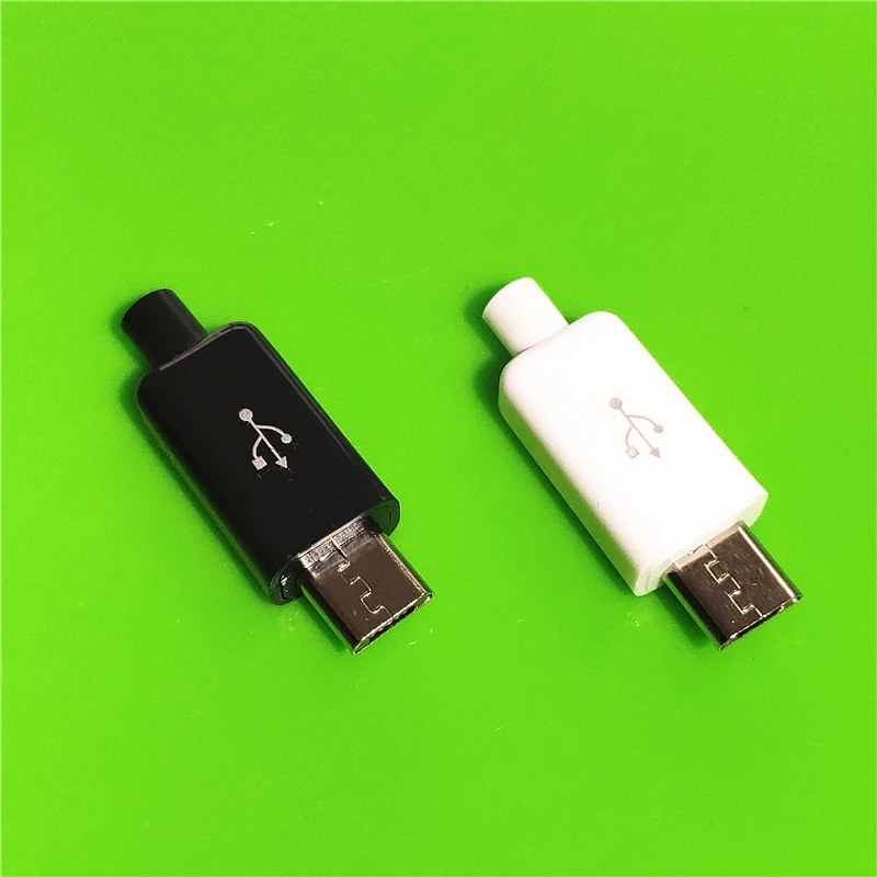 10 шт./лот YT2153 Micro USB 4Pin штекер разъема Черный/Белый Сварочные данные OTG интерфейс линии DIY кабель для передачи данных Аксессуары