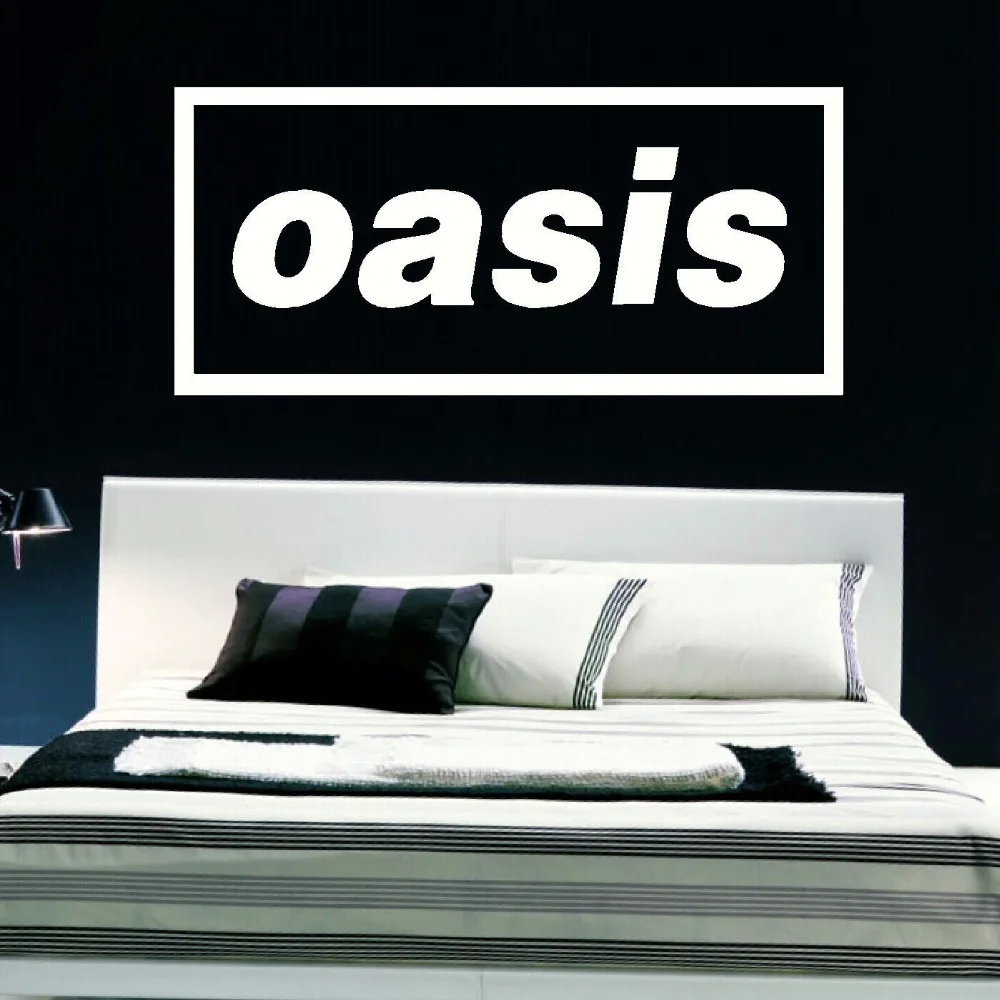 

LARGE MUSIC BAND LOGO OASIS LIAM BEDROOM GIANT WALL ART STICKER SELF ADHESIVE PVC VINYL TRANSFER DECAL