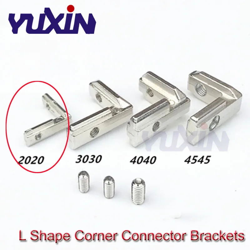 

50/30Pcs T Slot L Shape 90 Degree 2020 Series Aluminum Profile Accessories Inside Corner Connector Bracket With 4mm Screw