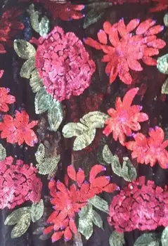 

Embroidered Net Fabric with beads With super Quality Jolin-92876African Tulle Lace Fabric For party Dress