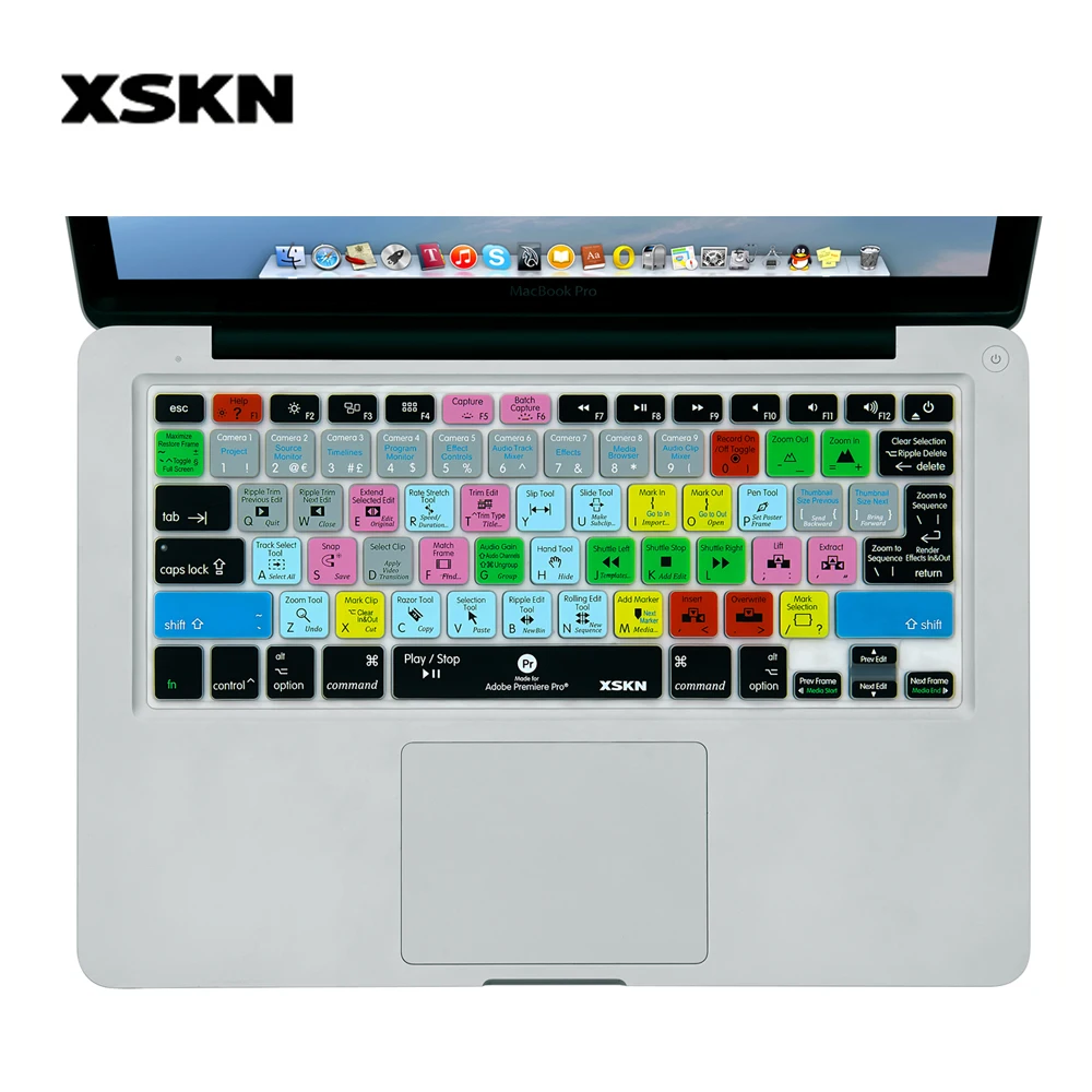 Чехол для клавиатуры XSKN, клавиатура с горячими клавишами для Apple Macbook Air Pro retina 13 15