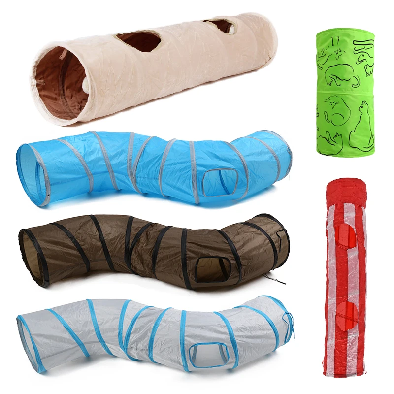 Cat Tunnel Toys Kitten Tube Collapsible Hideaway for Kittens Rabbits Puppies and Ferrets with 2 Pipe Hole Cat Play Foldable Toy Cat Tunnel Toys Kitten Tube Collapsible Hideaway for Kittens Rabbits Puppies and Ferrets with 2 Pipe Hole Cat Play Foldable Toy